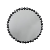 Marit Black Round Mirror