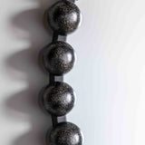 Marit Black Round Mirror
