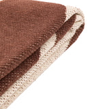 Mocha Brown Abstract Woven Throw