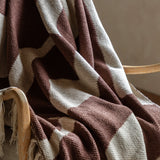 Mocha Brown Abstract Woven Throw