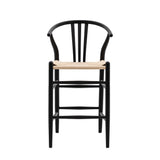 Nara Black Wishbone Bar Stools (Pair)