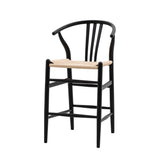 Nara Black Wishbone Bar Stools (Pair)