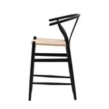 Nara Black Wishbone Bar Stools (Pair)