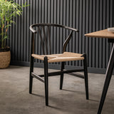 Nara Black Wishbone Chairs (Pair)