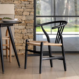 Nara Black Wishbone Chairs (Pair)