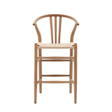 Nara Natural Wishbone Bar Stools (Pair)