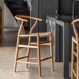 Nara Natural Wishbone Bar Stools (Pair)