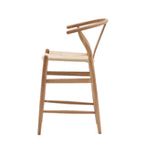 Nara Natural Wishbone Bar Stools (Pair)