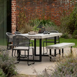Odense Industrial Outdoor Dining Table - 6-Seater