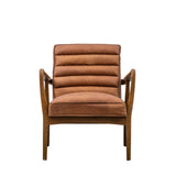 Oskar Brown Leather Armchair
