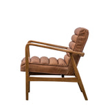 Oskar Brown Leather Armchair