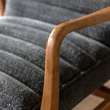 Oskar Dark Grey Boucle Armchair