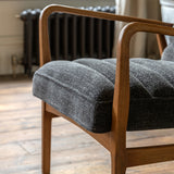 Oskar Dark Grey Boucle Armchair
