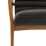 Oskar Dark Grey Boucle Armchair