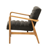 Oskar Dark Grey Boucle Armchair