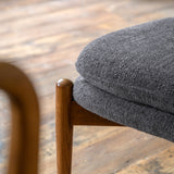 Oskar Dark Grey Boucle Footstool