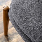Oskar Dark Grey Boucle Footstool