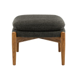 Oskar Dark Grey Boucle Footstool