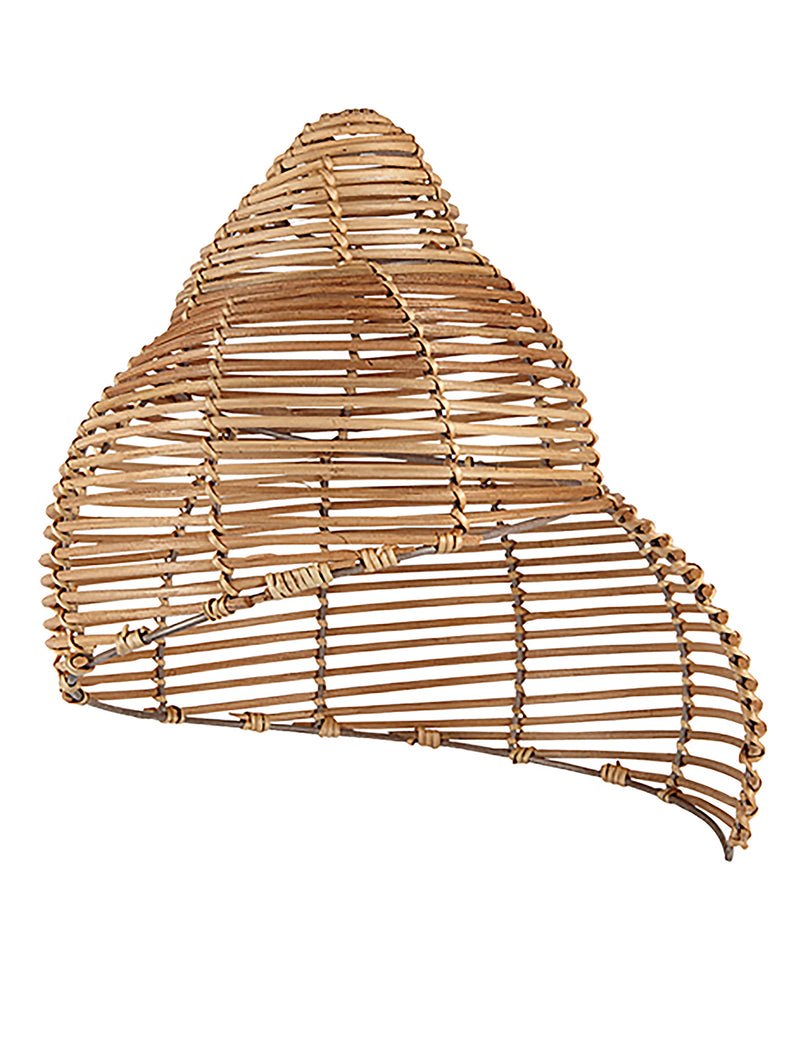 Rattan Natural Spiral Shell Light Shade - Small Only