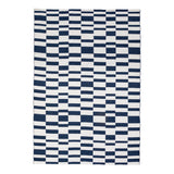 Rutna Geometric Blue Rug - Large