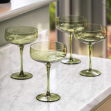 Skal Green Champagne Glasses (Set of Four)