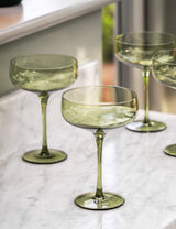Skal Green Champagne Glasses (Set of Four)