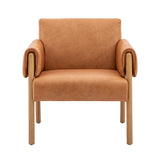 Stavanger Brown Leather Accent Chair