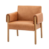 Stavanger Brown Leather Accent Chair