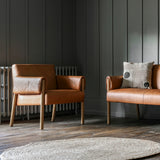 Stavanger Brown Leather Accent Chair
