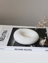 Stoneware Asymmetric Jewellery Dish - Natural Textured