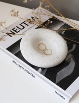 Stoneware Asymmetric Jewellery Dish - Natural Textured