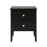 Svana Black Bedside Table