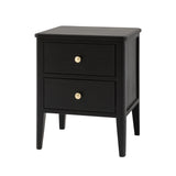 Svana Black Bedside Table