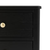 Svana Black Bedside Table