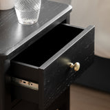 Svana Black Bedside Table
