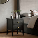 Svana Black Bedside Table