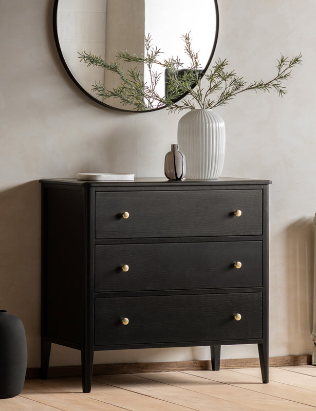 Svana Black Chest of Drawers