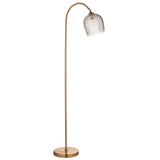 Svela Brass Floor Light - Ribbed
