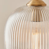 Svela Brass Floor Light - Ribbed