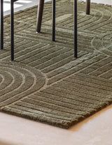 Tampere Geometric Green Rug