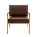Tiveden Brown Leather Accent Chair