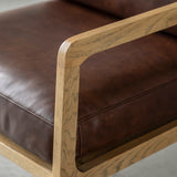 Tiveden Brown Leather Accent Chair