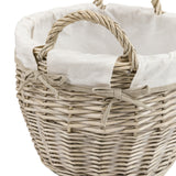 Woven Willow Lined Baskets (Set of Three)