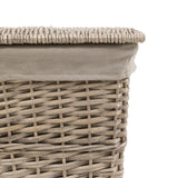 Woven Willow Lined Laundry Basket