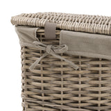 Woven Willow Lined Laundry Basket
