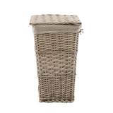 Woven Willow Lined Laundry Basket