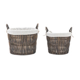 Woven Willow Linen Baskets (pair)