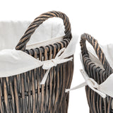 Woven Willow Linen Baskets (pair)