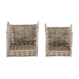 Woven Willow Log Baskets (Pair)
