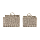 Woven Willow Log Baskets (Pair)